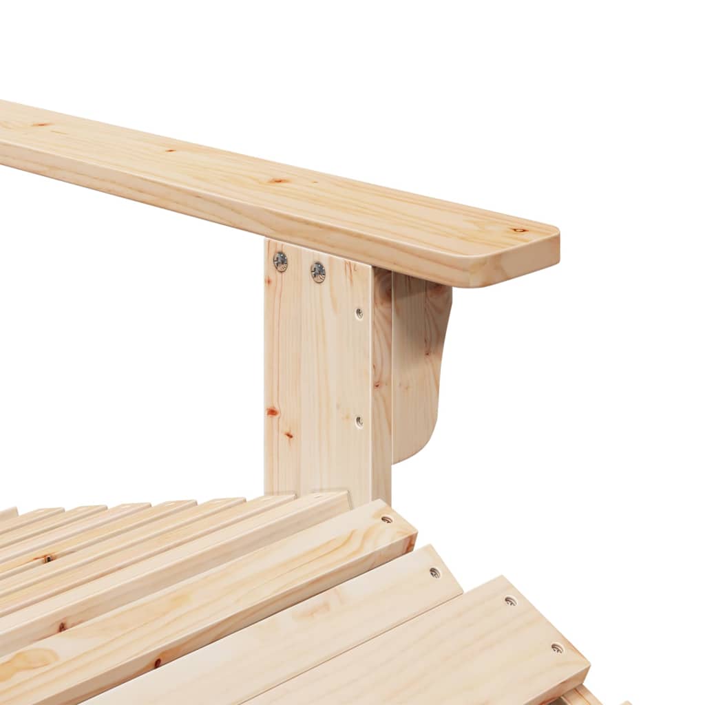 Adirondack-Stol Med Ottoman Heltre Gran