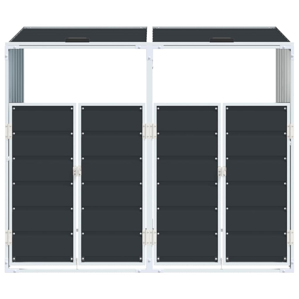 Søppeldunkskur For 2 Dunker Antrasitt 144X81X113 Cm Stål