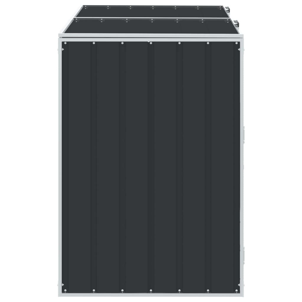 Søppeldunkskur For 2 Dunker Antrasitt 144X81X113 Cm Stål