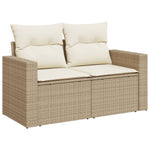 Hagesofagruppe Med Puter 10 Deler Beige Polyrotting