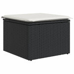 Hagesofagruppe Med Puter 11 Deler Svart Polyrotting