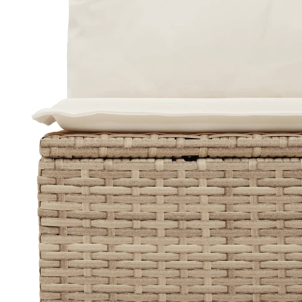 Hagesofagruppe Med Puter 11 Deler Beige Polyrotting
