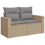 Hagesofagruppe Med Puter 11 Deler Beige Polyrotting
