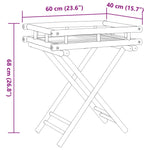 Sammenleggbart Brettbord 60X40X68 Cm Bambus