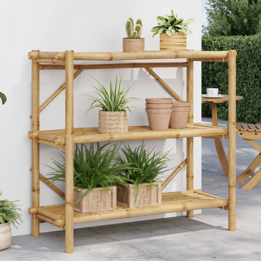 Hylle 3 Etasjer 100X40X90 Cm Bambus