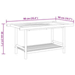 Salongbord 90X50X45 Cm Bambus
