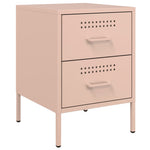 Nattbord 2 Stk Rosa 36X39X50,5 Cm Stål