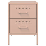 Nattbord 2 Stk Rosa 36X39X50,5 Cm Stål