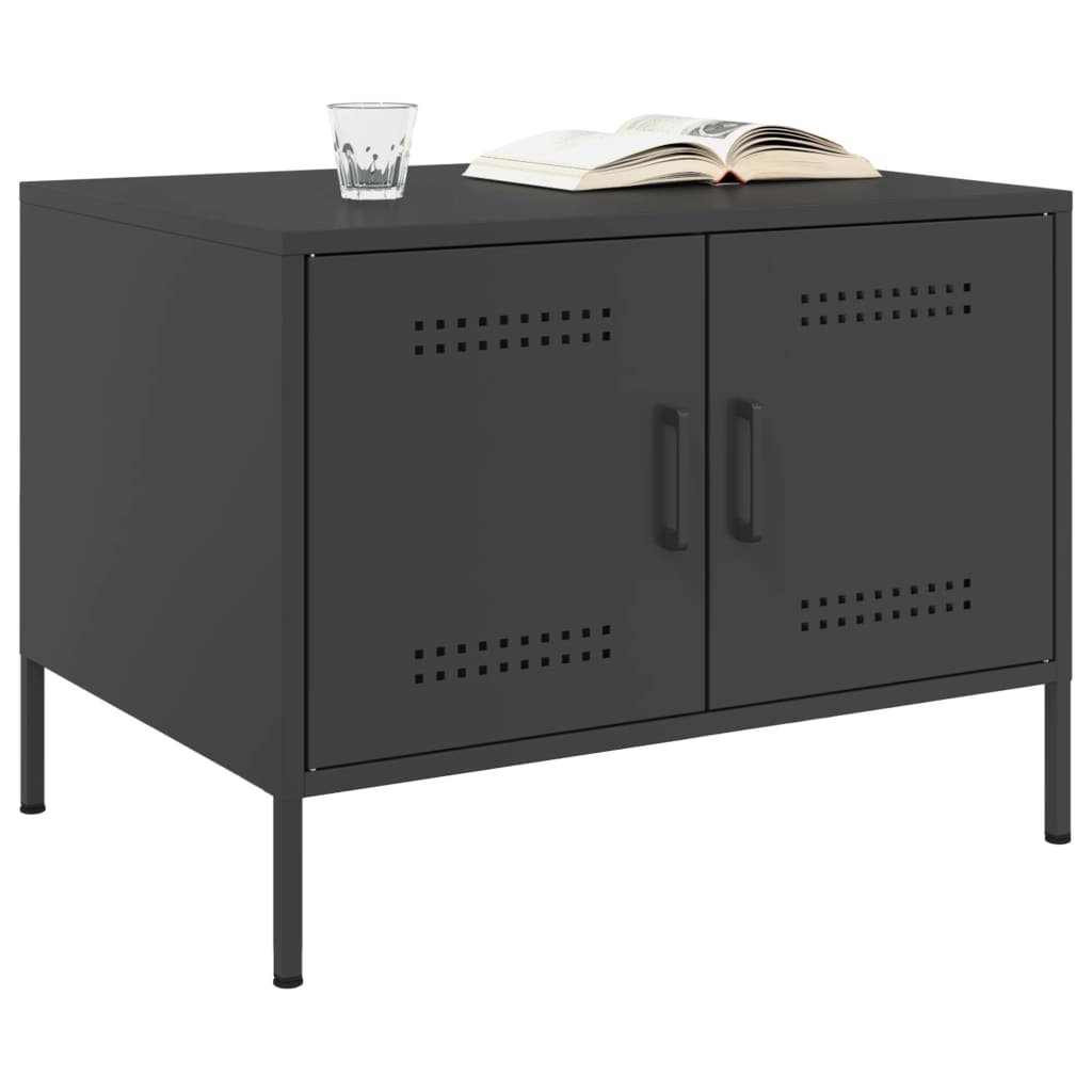 Salongbord Svart 68X50X50,5 Cm Stål