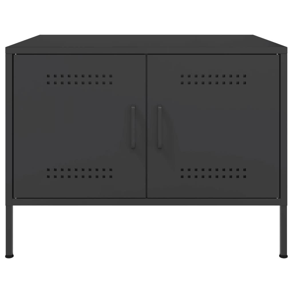 Salongbord Svart 68X50X50,5 Cm Stål