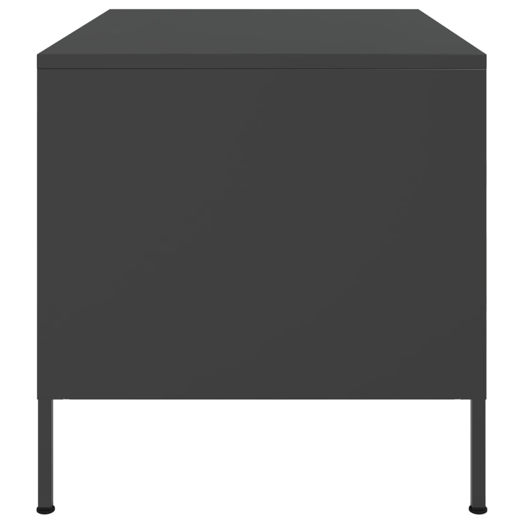Salongbord Svart 68X50X50,5 Cm Stål