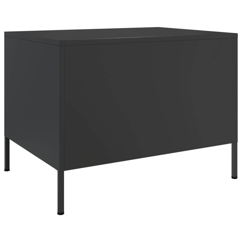 Salongbord Svart 68X50X50,5 Cm Stål