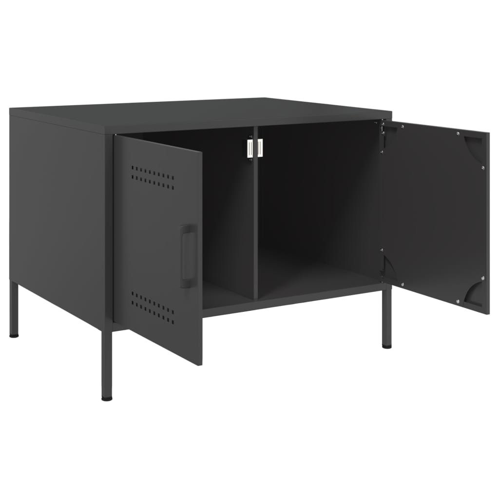 Salongbord Svart 68X50X50,5 Cm Stål