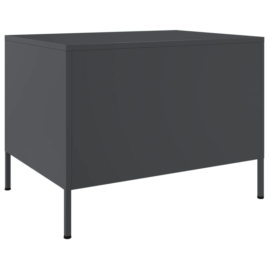 Salongbord Antrasitt 68X50X50,5 Cm Stål