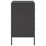 Nattbord 2 Stk Svart 36X39X68 Cm Stål