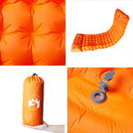 Selvoppblåsende Campingmadrass Med Pute For 1 Person Oransje