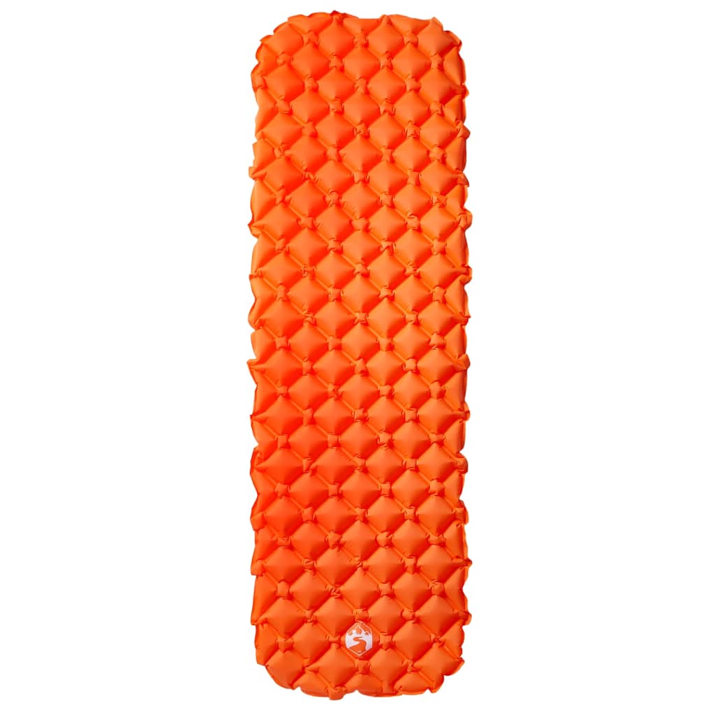 Oppblåsende Campingmadrass For 1 Person Oransje 190X58X6 Cm