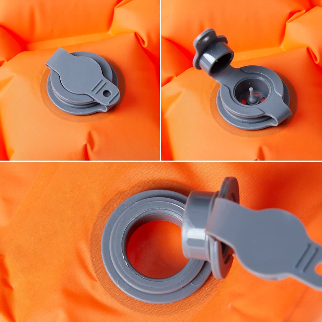 Oppblåsende Campingmadrass For 1 Person Oransje 190X58X6 Cm