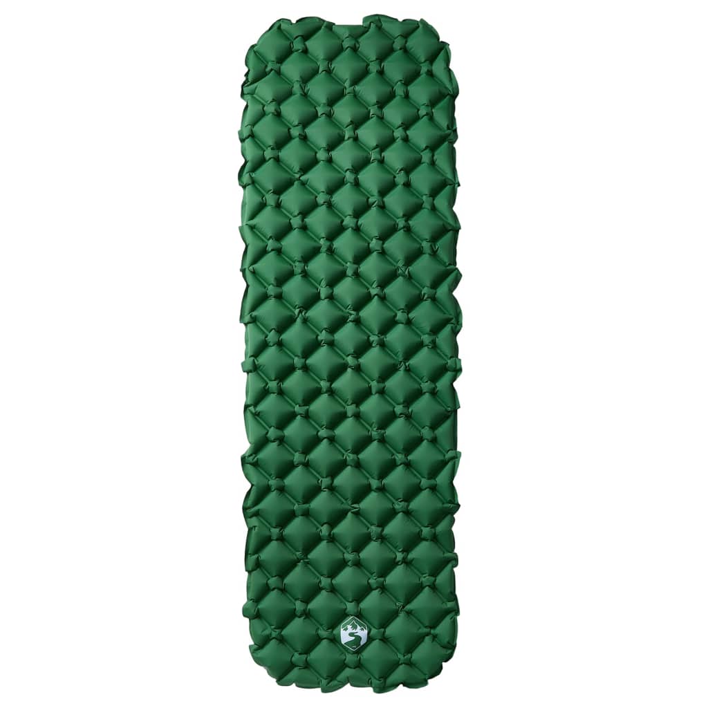 Oppblåsende Campingmadrass For 1 Person Grønn 190X58X6 Cm