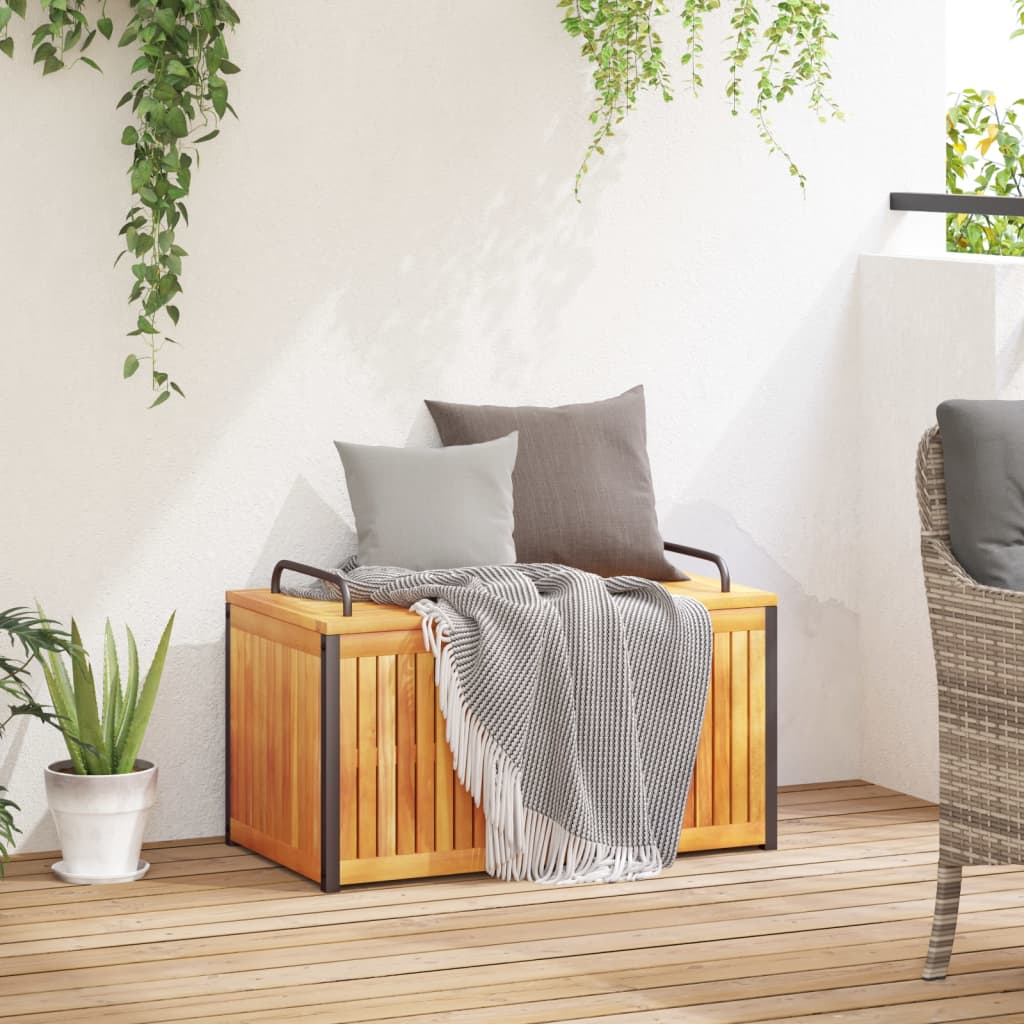Putekasse 85X45X45/53 Cm Heltre Akasie Og Stål