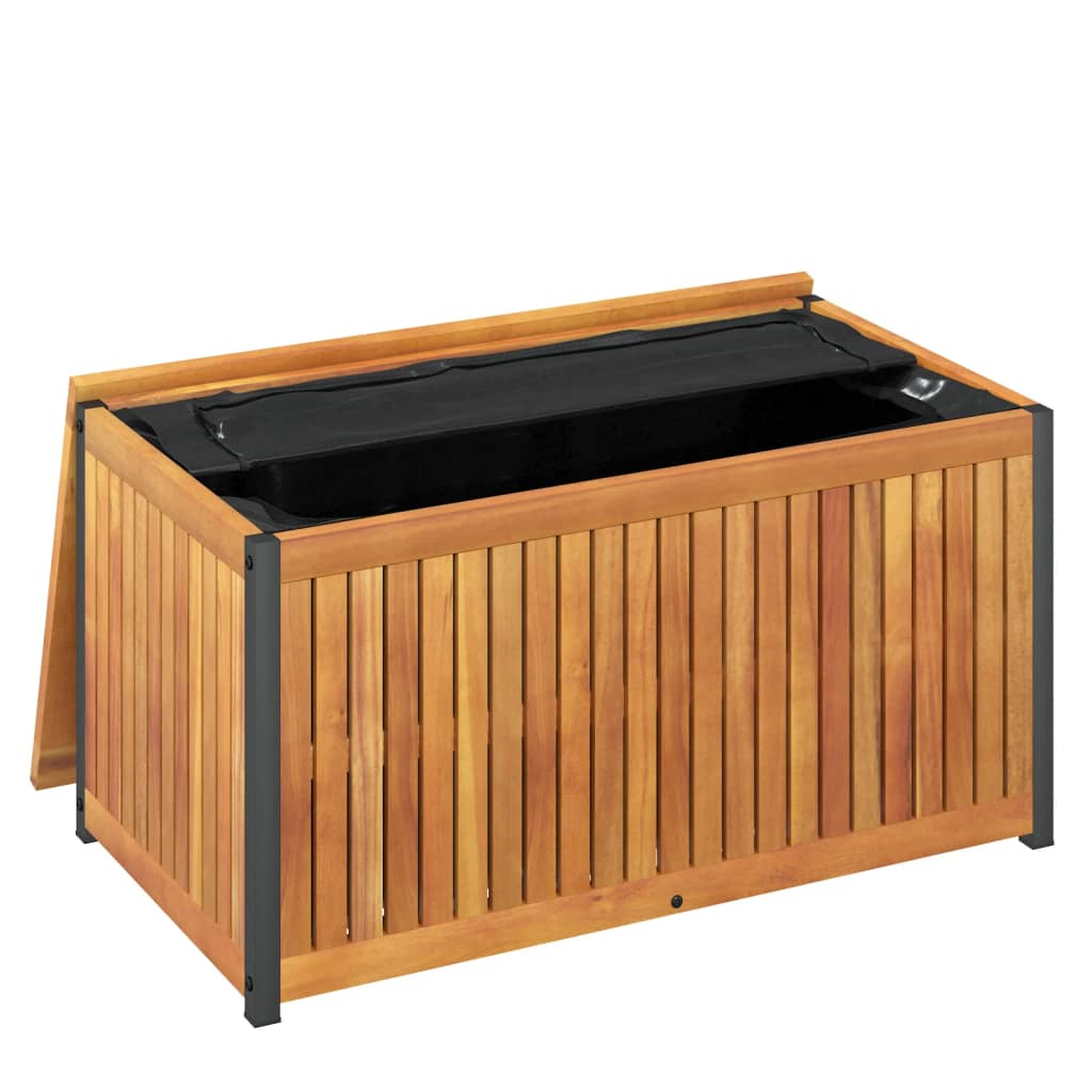Putekasse 85X45X45/53 Cm Heltre Akasie Og Stål