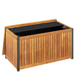 Putekasse 85X45X45/53 Cm Heltre Akasie Og Stål