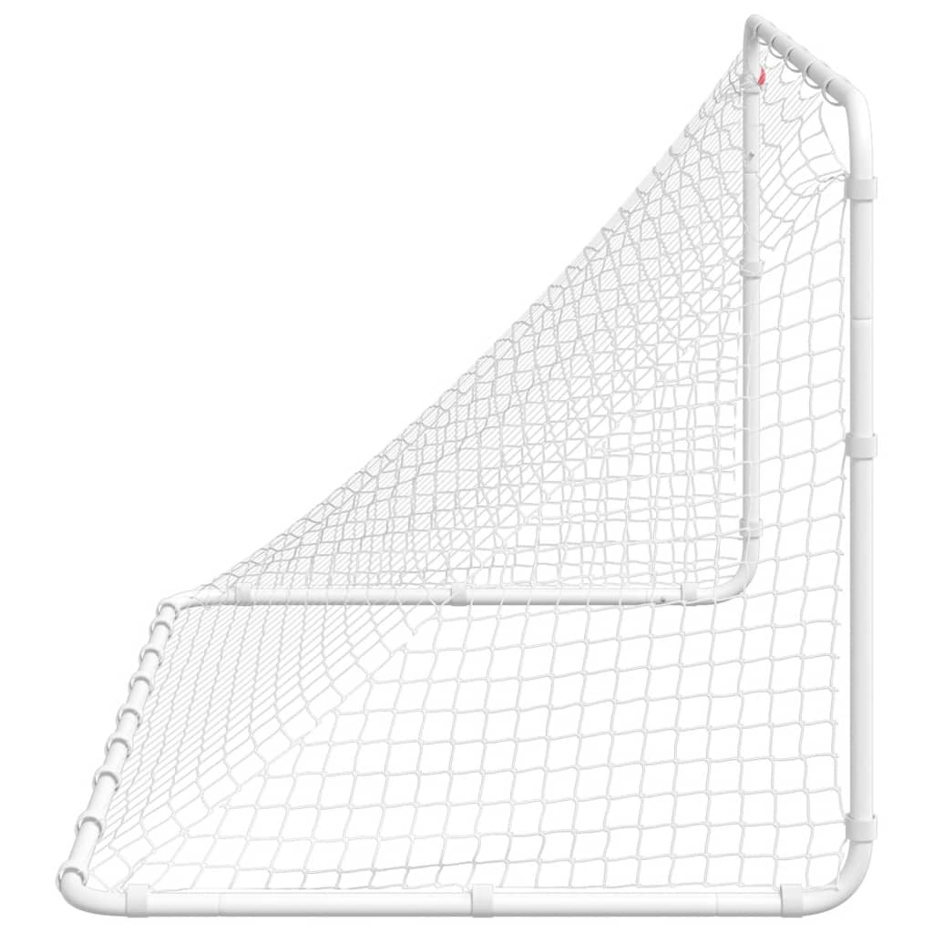 Fotballmål Hvit 122X81X81 Cm Stål