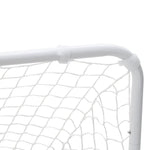 Fotballmål Hvit 122X81X81 Cm Stål