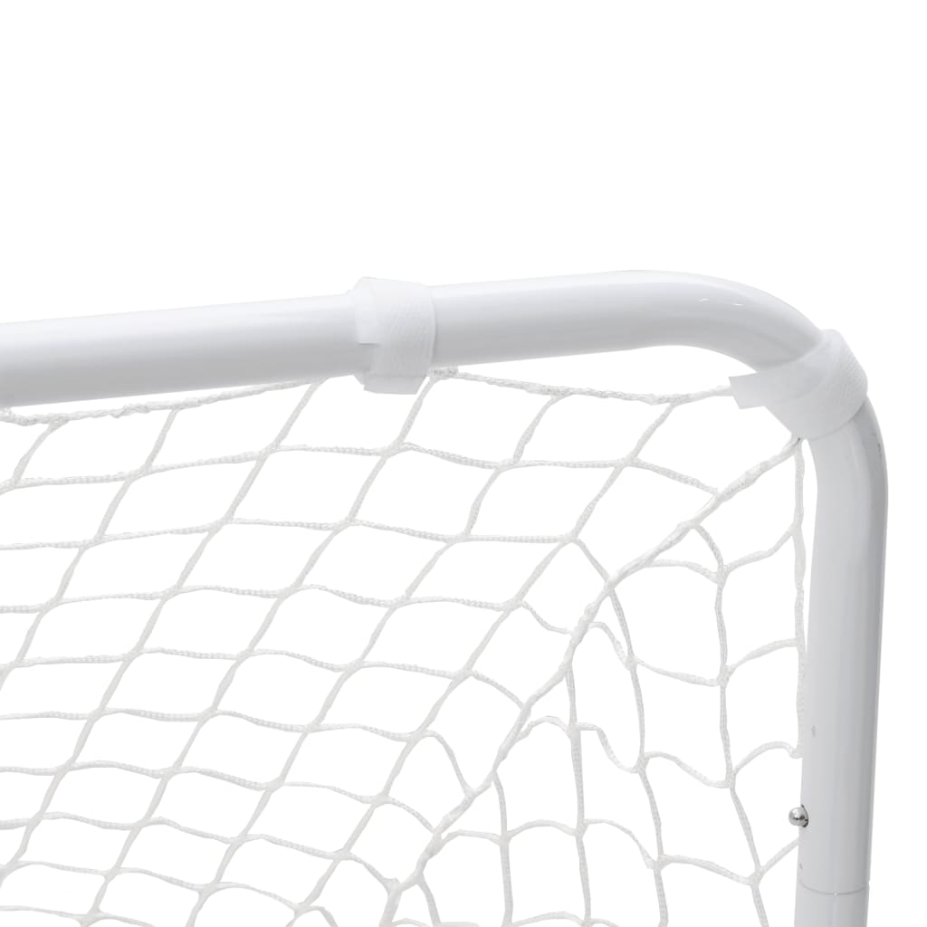Fotballmål Hvit 122X81X81 Cm Stål