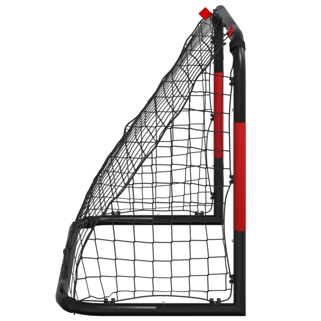 Fotballmål Med Nett Rødt Og Svart 90X48X71 Cm Stål