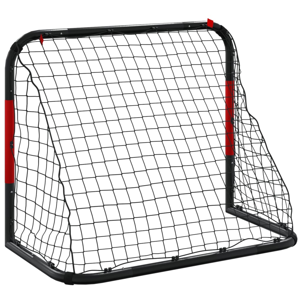 Fotballmål Med Nett Rødt Og Svart 90X48X71 Cm Stål