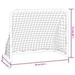 Fotballmål Med Nett Rødt Og Svart 90X48X71 Cm Stål