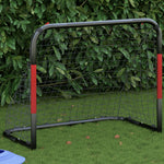 Fotballmål Med Nett Rødt Og Svart 90X48X71 Cm Stål