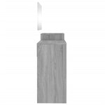 Sminkebordsett 3 Deler Grå Sonoma Konstruert Tre