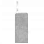 Sminkebordsett 4 Deler Betonggrå Konstruert Tre