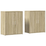 Skjenker 2 Sonoma Eik 60X31X70 Cm Konstruert Tre