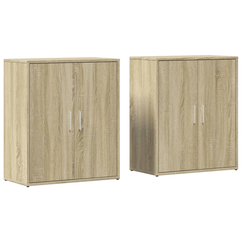 Skjenker 2 Sonoma Eik 60X31X70 Cm Konstruert Tre