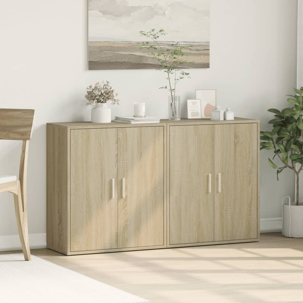 Skjenker 2 Sonoma Eik 60X31X70 Cm Konstruert Tre