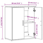 Skjenker 2 Sonoma Eik 60X31X70 Cm Konstruert Tre