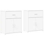 Skjenker 2 Hvit 60X31X70 Cm Konstruert Tre