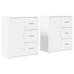 Skjenker 2 Hvit 60X31X70 Cm Konstruert Tre