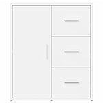 Skjenker 2 Hvit 60X31X70 Cm Konstruert Tre