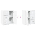 Skjenker 2 Hvit 60X31X70 Cm Konstruert Tre