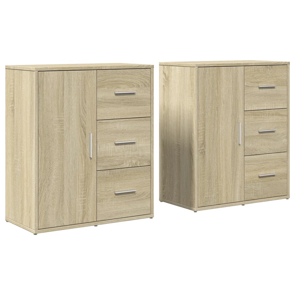 Skjenker 2 Sonoma Eik 60X31X70 Cm Konstruert Tre
