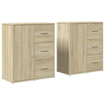 Skjenker 2 Sonoma Eik 60X31X70 Cm Konstruert Tre