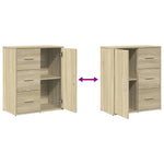 Skjenker 2 Sonoma Eik 60X31X70 Cm Konstruert Tre