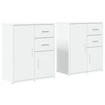 Skjenker 2 Hvit 60X31X70 Cm Konstruert Tre