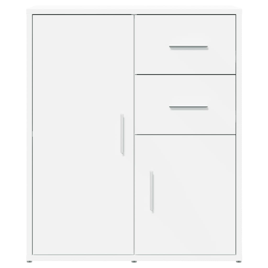 Skjenker 2 Hvit 60X31X70 Cm Konstruert Tre
