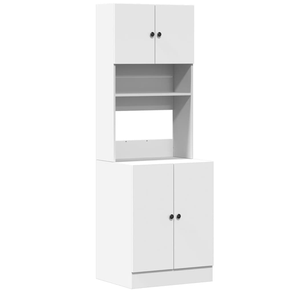 Kjøkkenskap Hvit 60X50X180 Cm Konstruert Tre