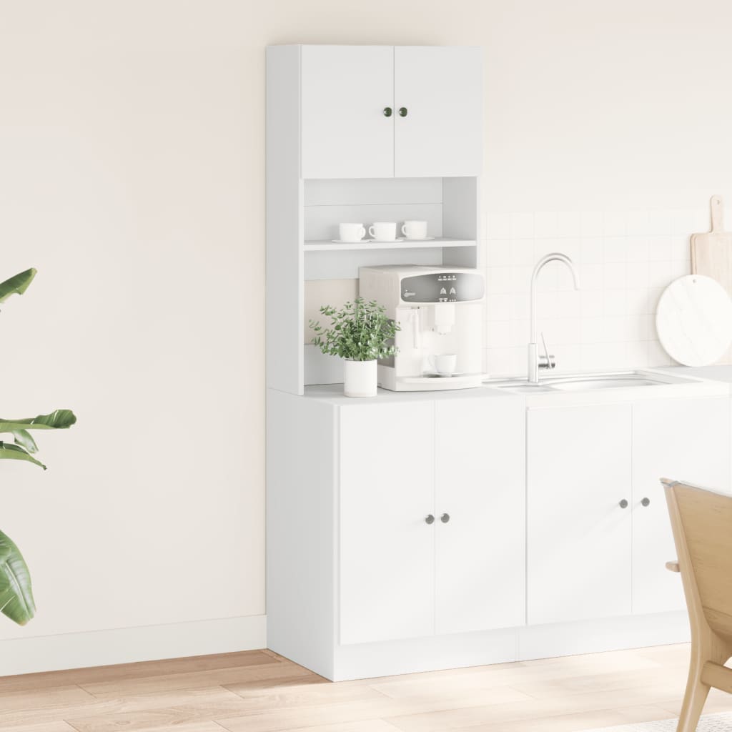 Kjøkkenskap Hvit 60X50X180 Cm Konstruert Tre